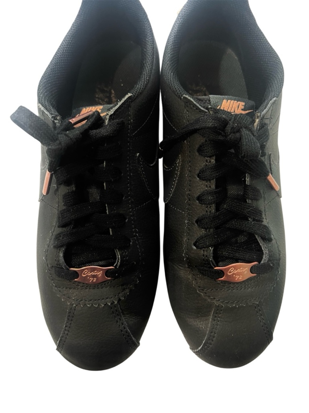NIKE Women’s Cortez '72 Sneakers Black Bronze Rose Gold Classic Shoes Size 8
